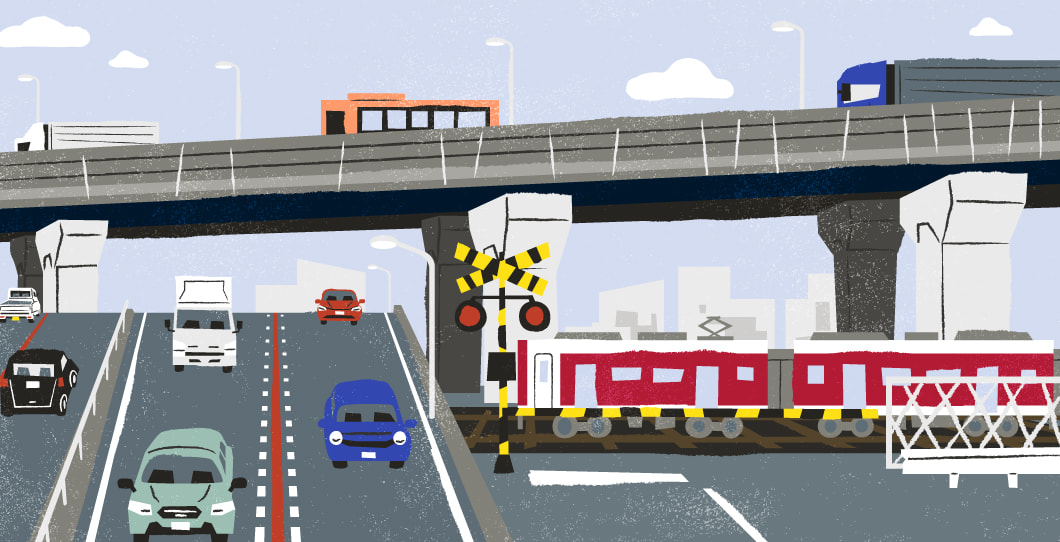 大阪阿部野橋?天王寺のイラスト