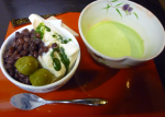 アイスクリーム白玉ぜんざい薄茶セット